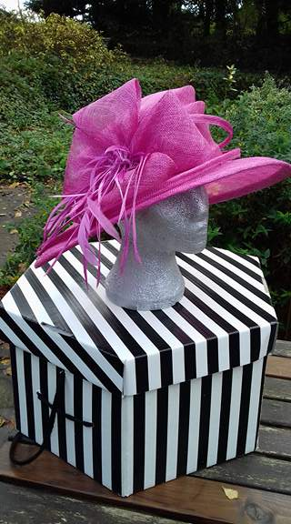 Hat Box in Fuschia